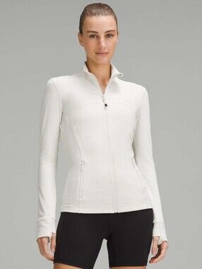 Lululemon Define Jacket White size 6 Full zipper Gym Yoga Athletic wear pockets
